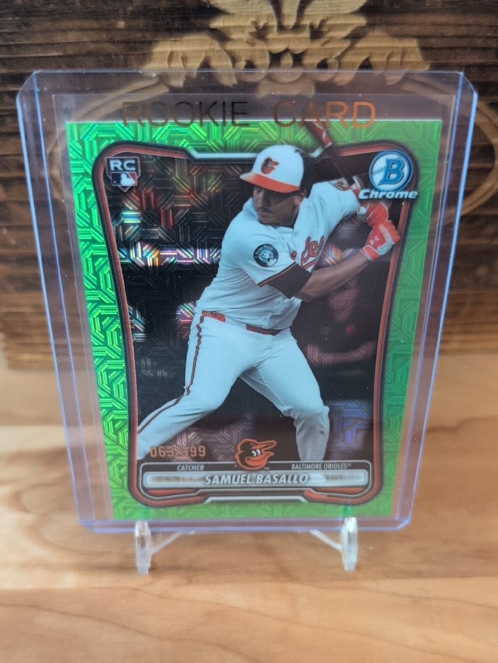 2026 Bowman Chrome Samuel Basallo Green Mojo Refractor Rookie Card #63/399 🔥🔥